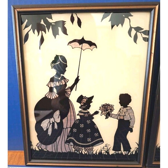 VTG Butterfly Effect Silhouette Colonial Sweethearts & Colonial Holiday Pictures - Picture 2 of 10